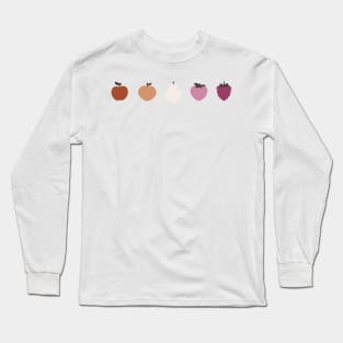 Lesbian Flag Fruit Design Long Sleeve T-Shirt